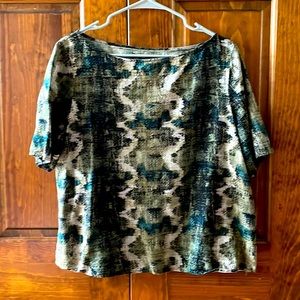 Broadway & Brooke Madewell textured short sleeve blouse XL (fits like L)